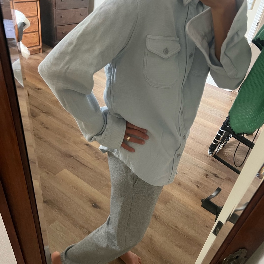 Outerknown unisex Light Blue signature blanket Shirt